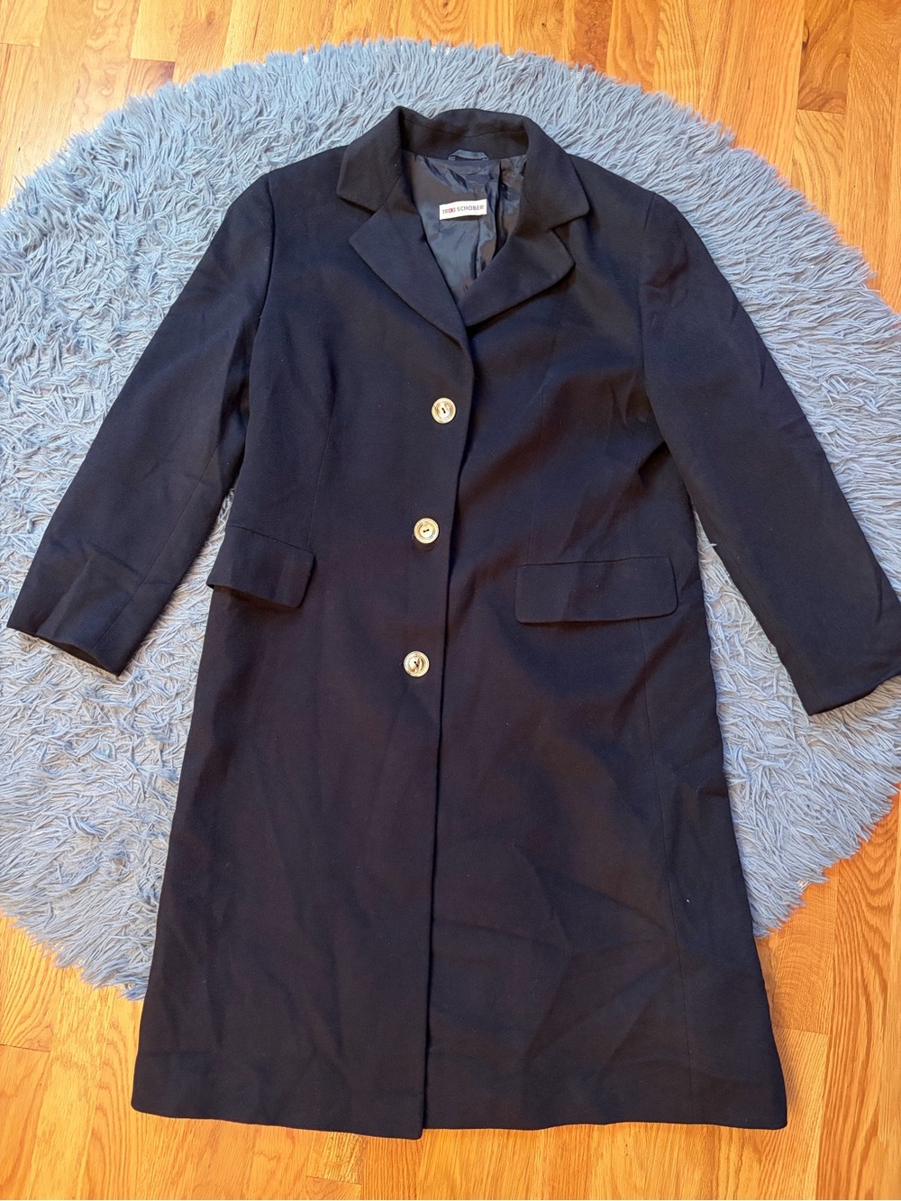 VTG Trixi Schober Wool Angora Long Lightweight Coat Made in Germany Size 12
